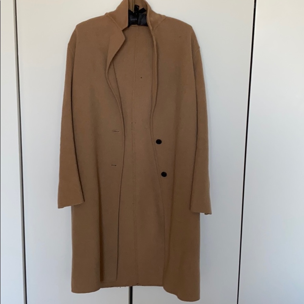 All Saints wool coat women’s camel color